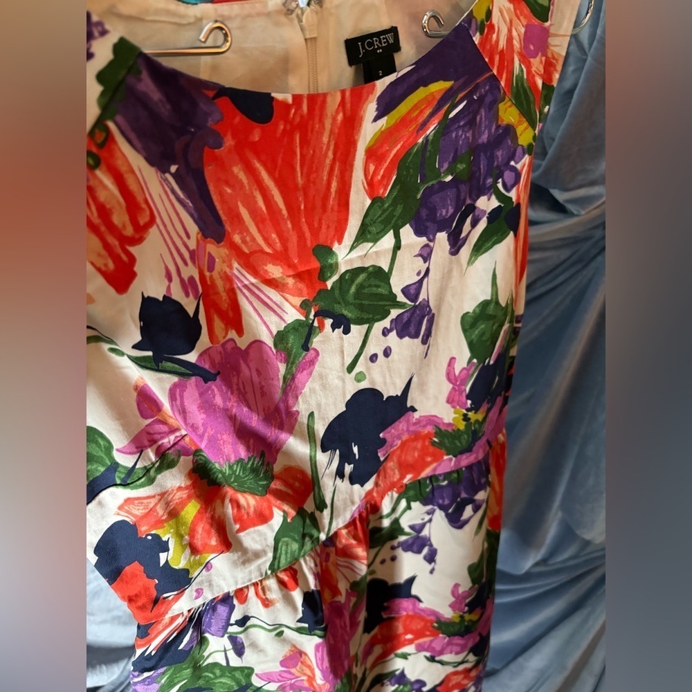 Jcrew floral aline dress size 2 - Picture 4 of 11